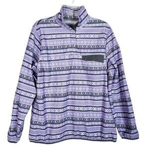 JACHS New York Cabin Collection Fleece Pullover Mock Neck